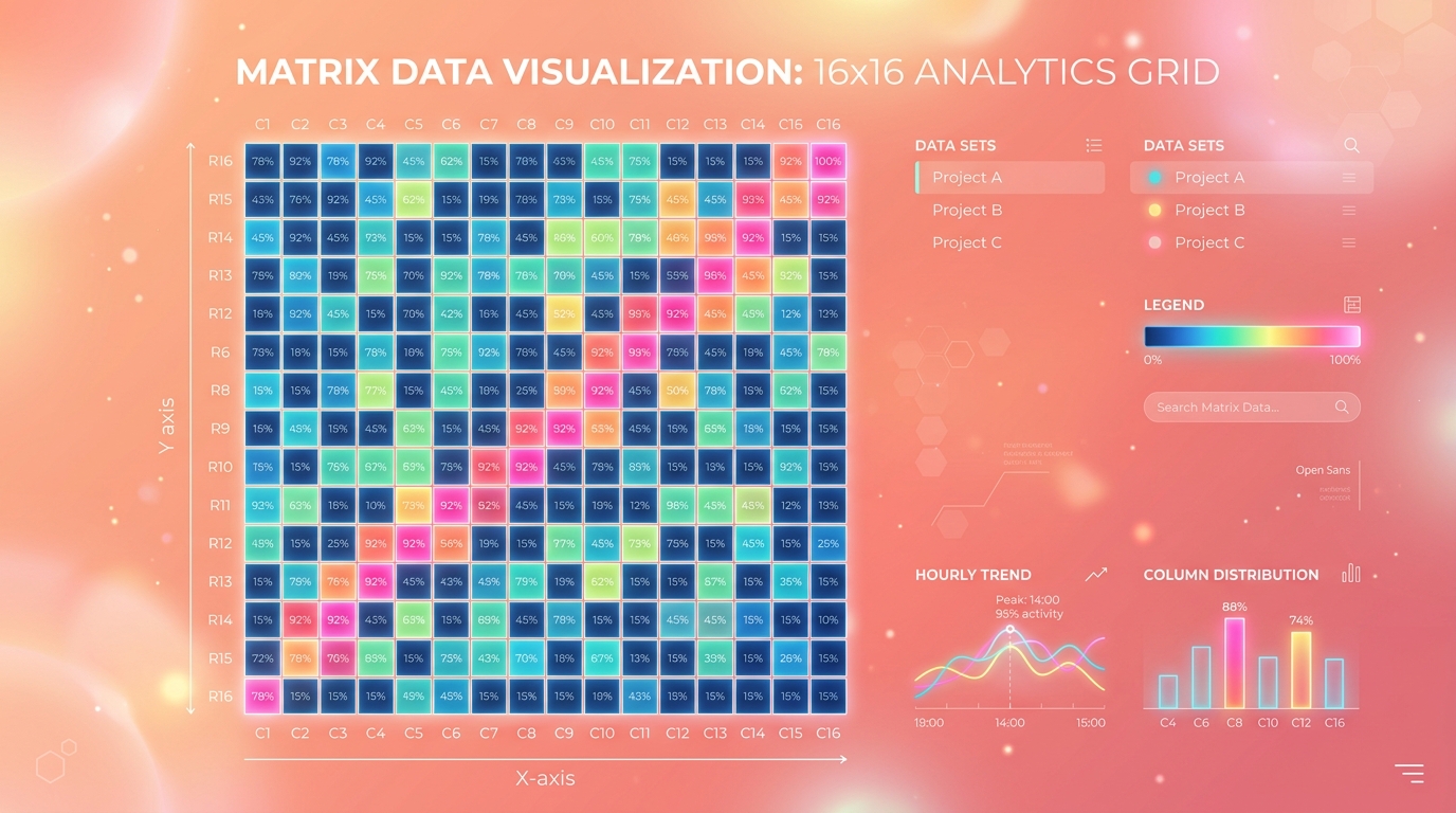 16x16 Compatibility Heatmap Chart Diagram